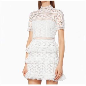 Self Portrait designer dress in white like new